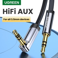 UGREEN 3.5mm Audio Cable 90 Degree Right Angle Flat Jack for Car Speaker