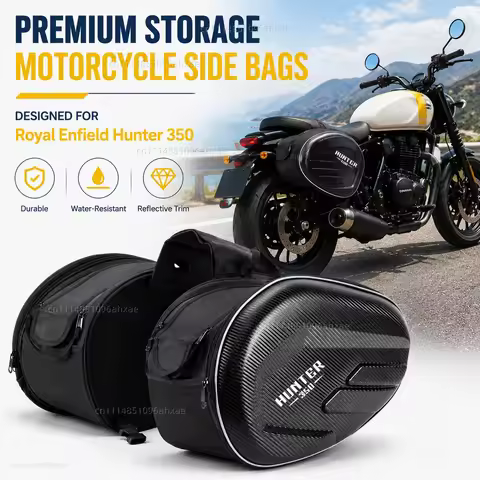 For Royal Enfield Hunter 350 2022-2026n 2PCS Motorcycle Pannier Bags Luggage Saddle Bags Side Storag