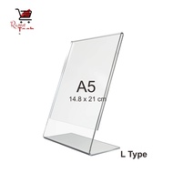 Tempat Akrilik Brosur A5 L Type , Acrylic Tent Holder A5 Akrilik L A5