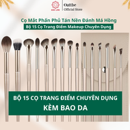 bộ cọ trang điểm 15 cây makeup chuyên dụng dành cho kẻ mắt cọ tạo khối bóng mũi rãnh mắt má hồng