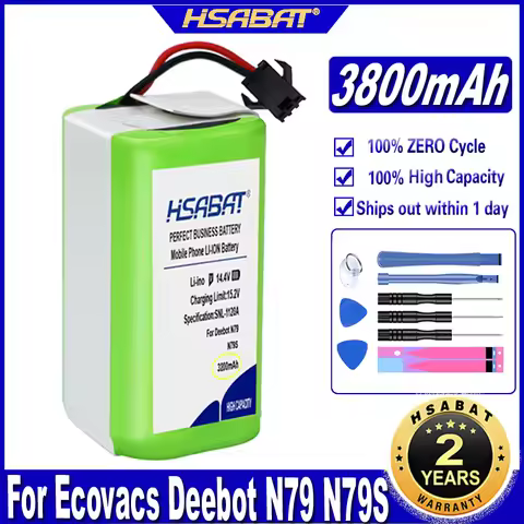 HSABAT Eufy Robovac 11 11S 12 15C 15S 35C 3800mAh Battery for Conga Excellence 990 Ecovacs Deebot N7