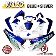 Wave125 cover set Blue + SILVER THAILOOK with Sticker "MOTOR ONESTORE"