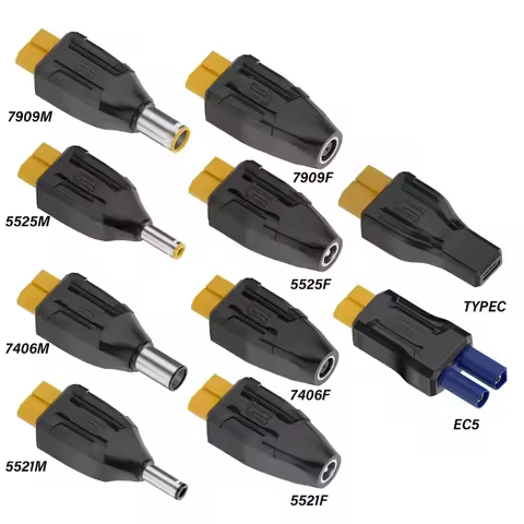 1Pc XT60 Female Conversion Head Convert To Type C and Multiple Type DC5521 5525 7909