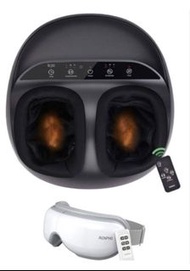Renpho遙控眼部白色熱感按摩器，黑色足部按摩器 原價$1700