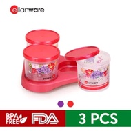 Elianware E1713/470 Food Canister Container with tray. 3 in 1 Bekas cookies/ kueh