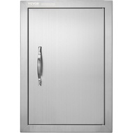VEVOR Outdoor BBQ Kitchen Door - 14W x 20H Inch Stainless Steel Flush Mount Vertical Wall Door with 