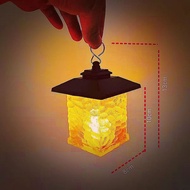 太阳能庭院灯家用小型太阳能冰砖灯笼太阳能吊灯迷你太阳能灯Solar Garden Light Household Small Solar Ice Brick