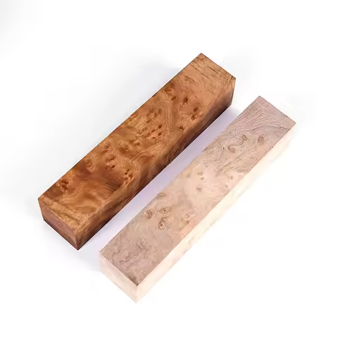Natural Burmese Golden Camphor Burl Wood Blank Burl Timber Block for Knife Handle Bow Grip DIY Hand 