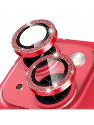 Protector De Lente De Cámara Adecuado Para Iphone 14 6.1 Pulgadas / 15promax 15 Pro 13pro Max 12 11 13pro, Iphone 14 Plus / Iphone 14promax [diamante De Destello] - Rojo