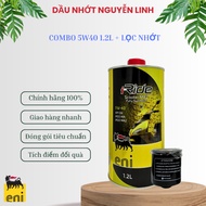 Combo Eni Scooter MA2 5W40 1.2L + Oil filter for Vespa/Piaggio