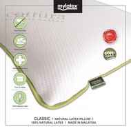 Mylatex Classic Pillow 100% Natural Latex Organic Cotton Washable Cover Anti Dust Mite Made In Malaysia