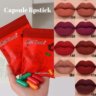 Portable Matte Capsule Lipstick Set 9 Color Natural Cup Mini Non-stick Lipstick T9c0