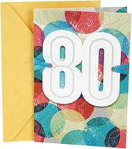 Hallmark 80th Birthday Greeting Card (Color Orbs)