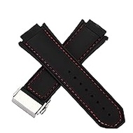 28 mm 30 mm Silicone Rubber Watch Strap Replacement Compatible with Hublot Strap King Power Series Watch Strap Butterfly Buckle Tool