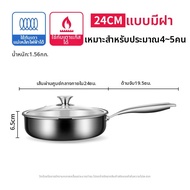 RONGCHUAN | กระทะไม่ติดกระทะ สแตนเลส 304 ไม่เคลือบ