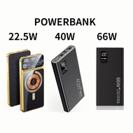 DEENLVA Powerbank  22.5W/40W/66W PowerBank 100000mah Cyberpunk Power bank Fast Charge Slim Transpare