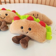wallrong Bread Plush Pendant Toy Creative Croissants Roll Taco Cake Plush Doll Keychain Decoration B