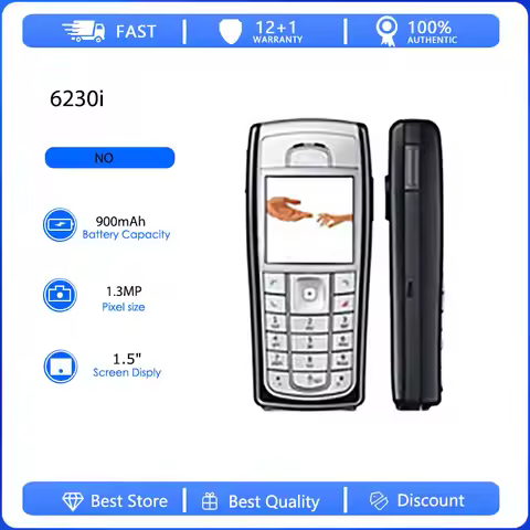 Refurbished Original 6230i Single Sim 2G Unlocked GSM 900/1800 Mobile Phone Russian Arabic Hebrew Ke