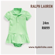RL Shirtdress & Bloomer Baby Girl Green