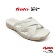 ฺBata บาจา Comfit รองเท้าแตะเพื่อสุขภาพแบบสวม สายไขว้ นุ่มใส่สบาย สำหรับผู้หญิง สีเขียว 6617701 สีขาว 6611701 สีม่วง 6619701
