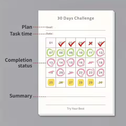50 sheets per 30 day self-adhesive plan memo pad
