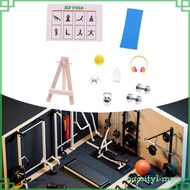 [BaositybfMY] Miniature Gym Equipment Model Exercise Equipment Toy Miniature Gym Scene Toy