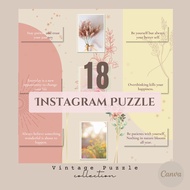 Canva Template for Instagram Puzzle followers Instagram Attract Instagram like IG 九宫格拼图设