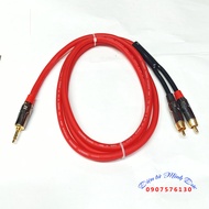 3.5mm to 2RCA Audio Cable - Dây Cáp Âm Thanh 3.5 ly sáng 2 AV - Dây Cao Cấp ruột đồng Tannery