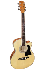 Original Davis Standard Size "40 Acoustic Guitar Cutaway, 2 Strap Button, Adjustable Truss Rod with Allen Wrench, Guitar Bag, Pick and Extra Strings (Natural)