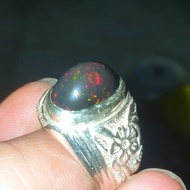 cincin batu kalimaya black opal asli banten ideal