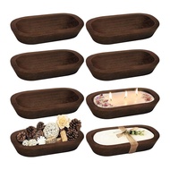 Bulk for Decor Hand Carved Wood Dough Bowls 8 Pcs Wooden for Candle Making for Food Breads