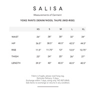 11.11 SALISA - YOKE PANTS Denim/Wool
