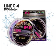 X8 Zero Thread Line Super PE 8 Fishing Line 100 Meter X8Braid Line