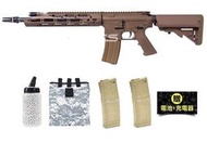 BS靶心生存遊戲 送電池充電器回收袋彈匣BB彈握把WE M4 CQB魚骨版全金屬單/連發電動槍 電槍-WEA001R5T