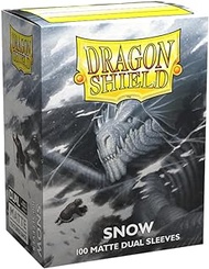 Dragon Shield Standard Size Card Sleeves – Matte Dual Snow 100CT – MTG Card Sleeves are Smooth &amp; Tough – Compatible with Pokemon, Yugioh, &amp; Magic The Gathering Card Sleeves