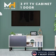 MetaHome Simple 3FT TV Cabinet 1 Door Wooden Television Cabinet Rak Kabinet Almari Televisyen Home Furniture