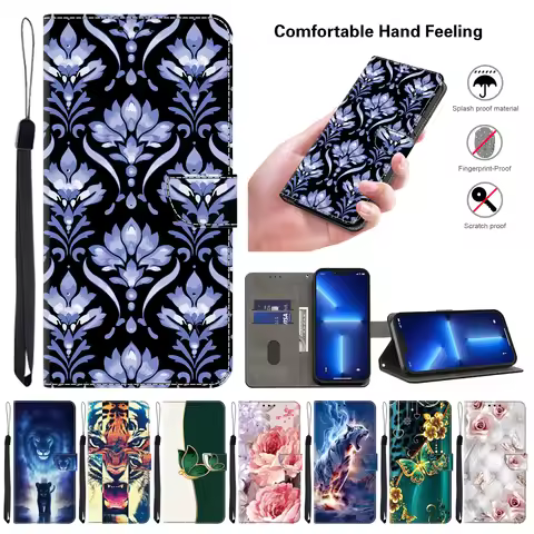 3D Painted Patterns Magnetic Flip Leather Wallet Case For Xiaomi 15 14 14T 13 13T 12 12X 12T 11 11T 