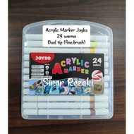 24 colors!!Acrylic marker joyko/acrylic marker joyko dual tip/acrylic marker