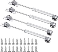 120N/26 lb Hydraulic Support Cabinet Hinge, Soft Close Lid Supports &amp; Buffer Telescopic Cabinet Door Glue Head Gas Spring Supports 10 inch Length (4 Pack)
