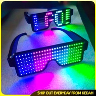 Customize LED Glasses Bluetooth App Control LED Light Glasses Mix Color LED Spec Cermin Mata LED Par