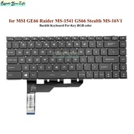 Russian US English Backlit Keyboards for MSI GE66 Raider MS-1541 GS66 Stealth MS-16V1 Laptop Keyboar
