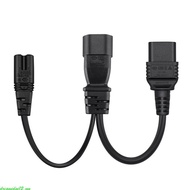dreamedge12 1PC IEC 320 C14 Male to C7 + C19 Female Splitter Adapter Cable C14 to C7 C19