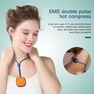 CkeyiN EMS Neck Massager Hot Compress Shoulder Pain Relief Pulse Massage Necklace Cervical Magnetic