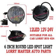 J01S13 SPOT LIGHT 6 INCH 12LED 12V-24V WHITE FOR ALL CAR 4X4 LORRY TRUCK TRAILER BUS