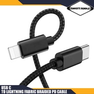 USB-C to Lightning Cable Double Braided Nylon Charging Cable