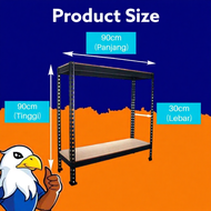 80 KG PER LEVEL RAK PENAPIS AIR - 2 TINGKAT 30CM X 90CM X 90CM