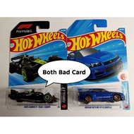 Hot Wheels Bad Card Combo 013 2 Unit | Skyline GT-R BNR34 + Kick Sauber F1