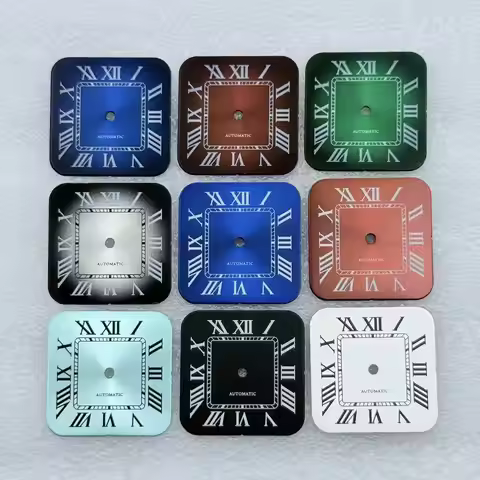 23.5mm NH05 Women's Watch Dial No Date No logo Square Roman Lume For Seiko Cartier Santos Automatic 