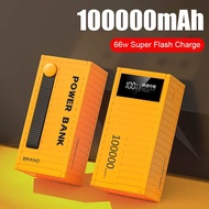 100％ Original powerbank 100000mah 66W Super Fast Charging Power Bank QC 3.0Type-C Input USB
