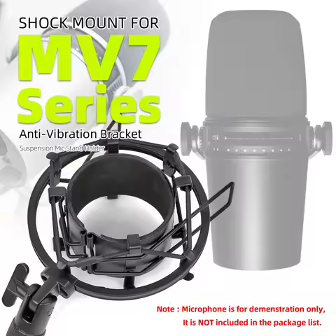Shock Mount Stand Clip Parts Compatible With Shure MV7 MV7x MV7+ MV7i MV 7 Microphone Isolation Mic 